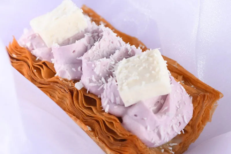 芋泥奶冻拿破仑酥 NEWWA Taro Paste Milk Panna Cotta Napoleon Pastry, 220G – product photo 6