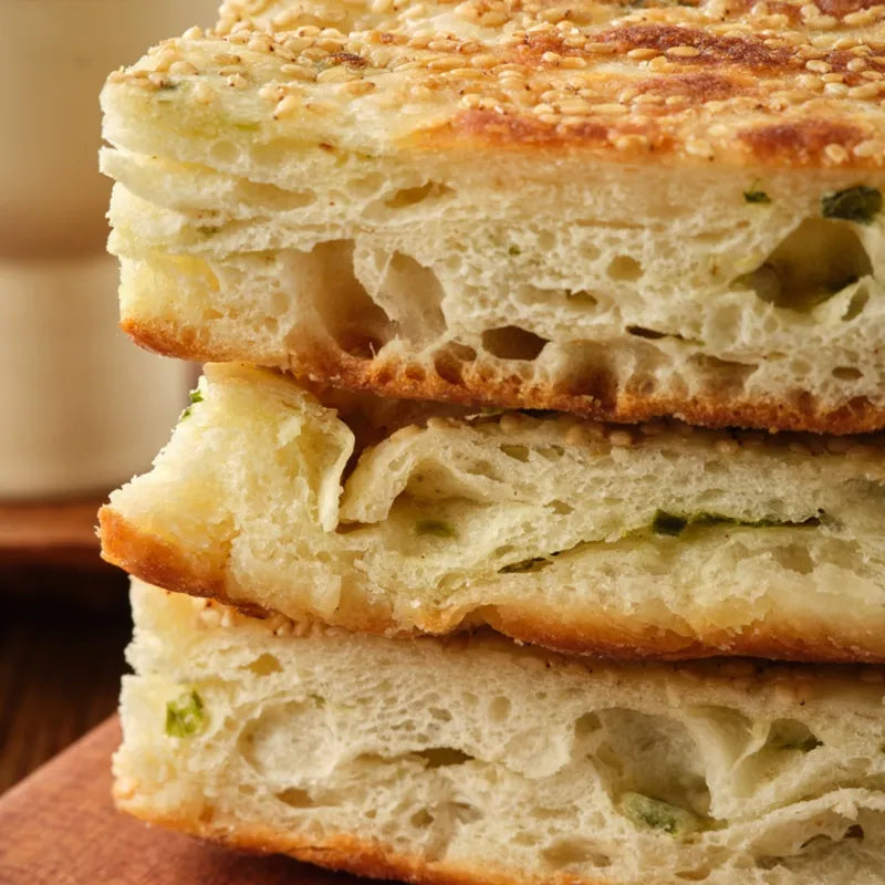 老上海羌饼（葱香烤饼） NEWWA Old Shanghai Scallion Pancake, 300G – product photo 5