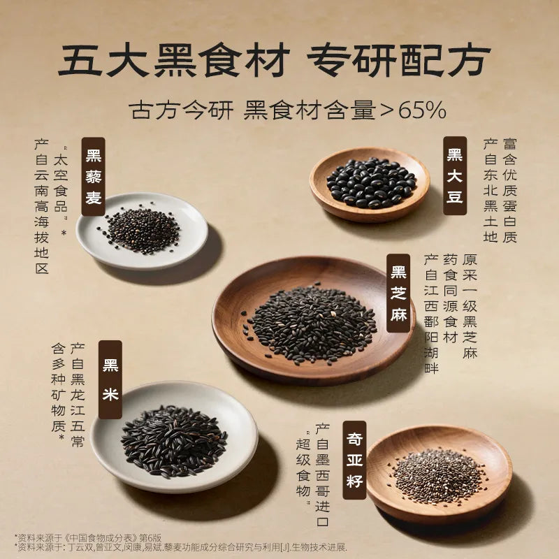 五谷磨房 经典款-核桃芝麻黑豆粉 NEWWA WGMF Walnut Sesame Black Bean Powder, 546G – product photo 5