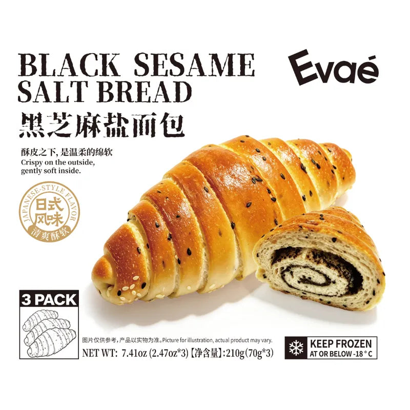 黑芝麻盐面包 NEWWA Eave Sesame Salt Bread – product photo 3
