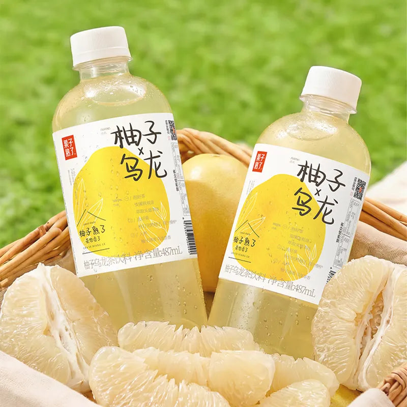 柚子乌龙茶 NEWWA Grapefruit-flavored Oolong Tea Drink, 487ML – product photo 5