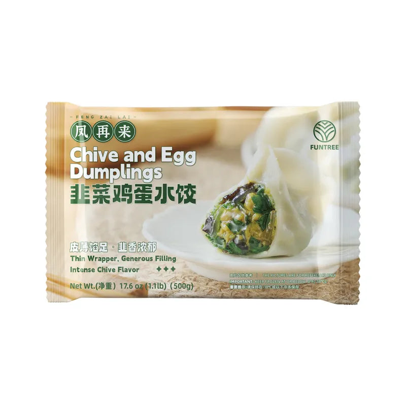 韭菜鸡蛋水饺 NEWWA Chive And Egg Dumplings, 500G – photo 1