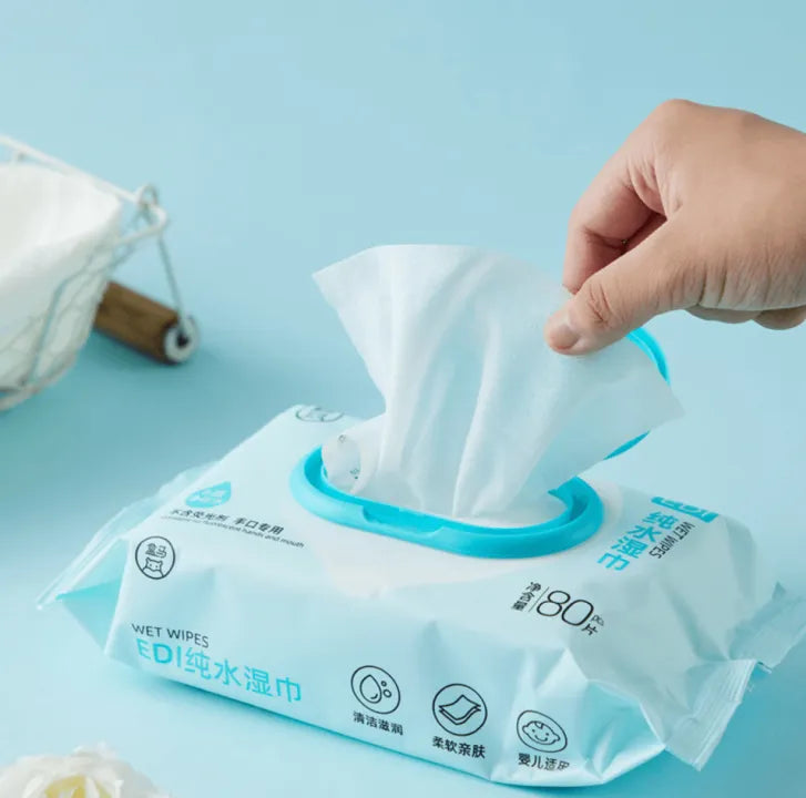 手口专用EDI纯水湿巾 80片 NEWWA HM Pure Water Wipes 80pcs – product photo 2