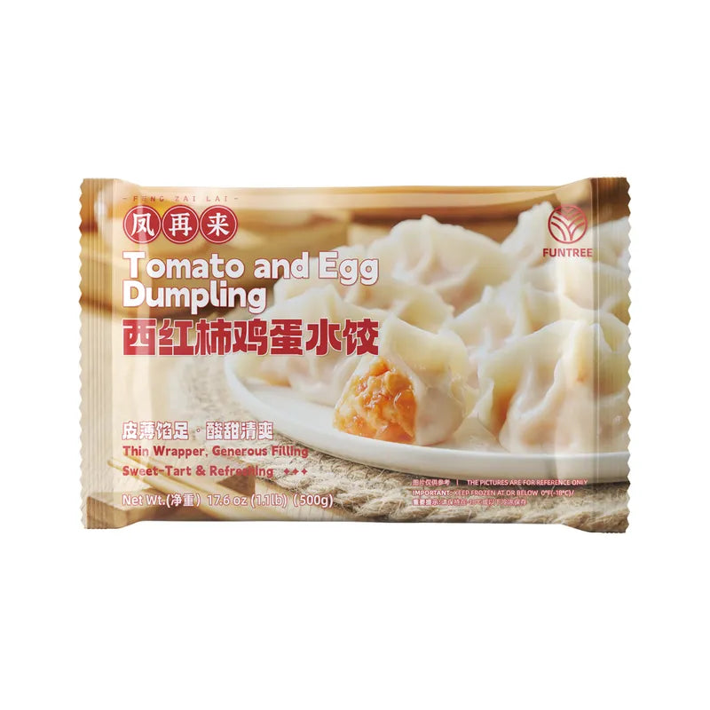 西红柿鸡蛋水饺 NEWWA Tomato & Egg Dumplings, 500G – photo 1