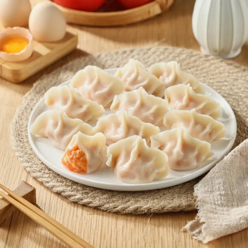 西红柿鸡蛋水饺 NEWWA Tomato & Egg Dumplings, 500G – product photo 5