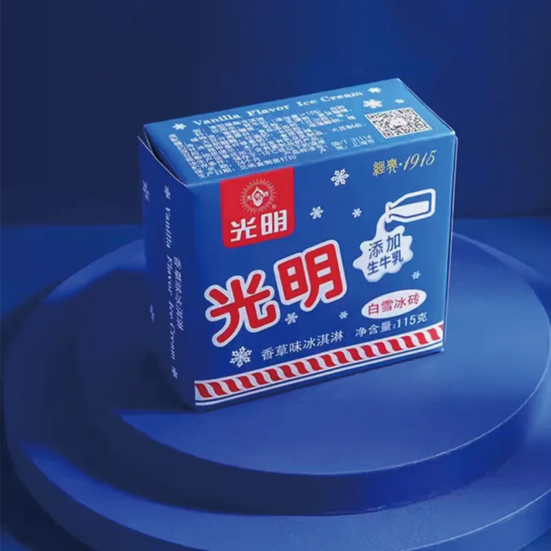 光明115克白雪冰砖 NEWWA Guangming Vanilla Flavored Frozen Dessert – product photo 2