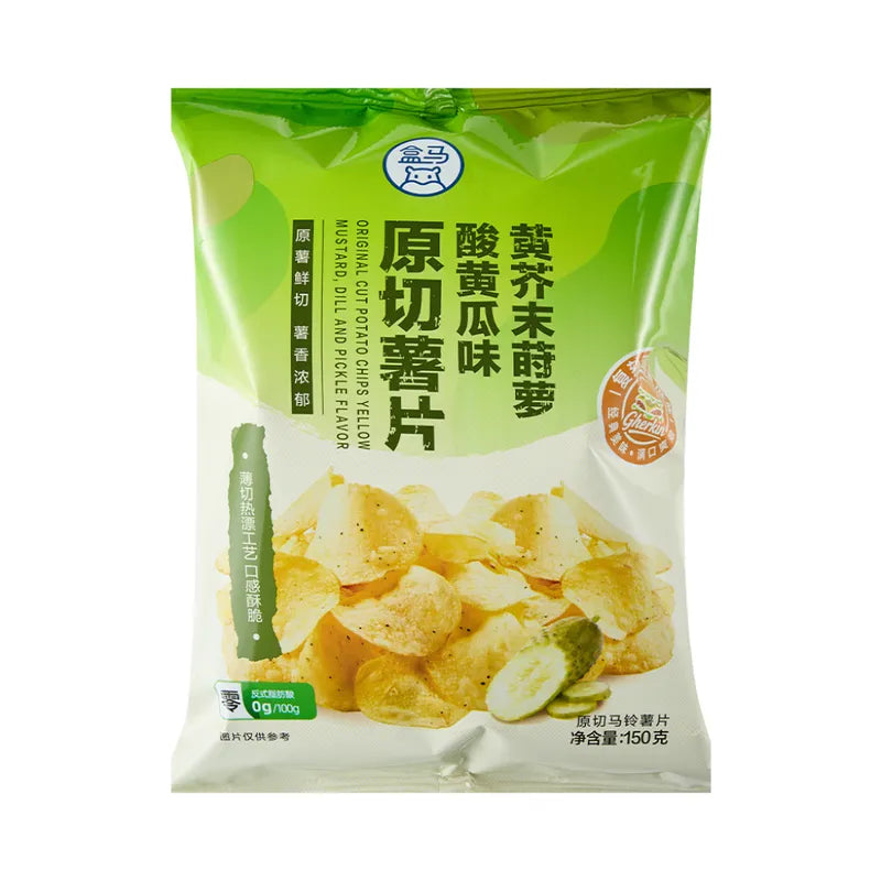 原切薯片黄芥末莳萝酸黄瓜味 NEWWA HM Original Cut Potato Chips Yellow Mustard Dill Pickle Flavor, 150G – product photo 2