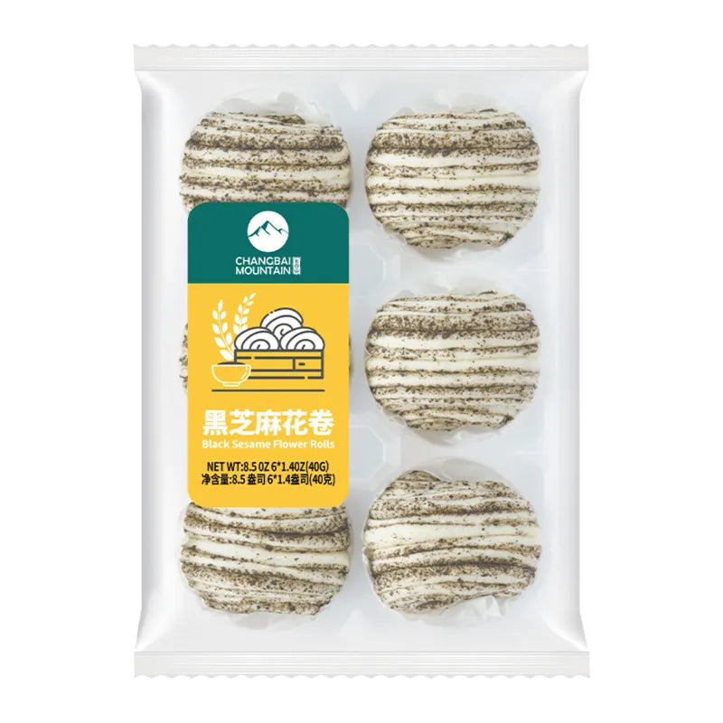 黑芝麻花卷 NEWWA CBS Black Sesame Flower Rolls, 240G – product photo 2