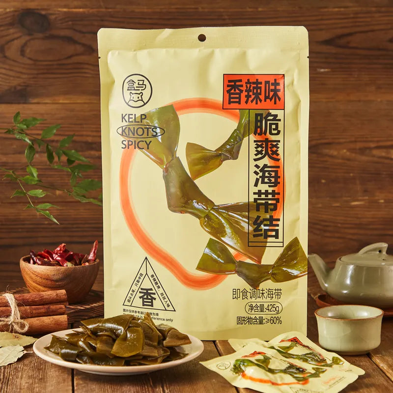 脆爽海带结（香辣味） NEWWA HM Seaweed Knots (hot & Spicy), 425G – product photo 4