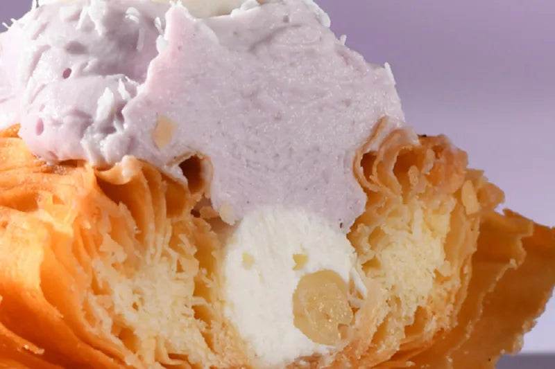 芋泥奶冻拿破仑酥 NEWWA Taro Paste Milk Panna Cotta Napoleon Pastry, 220G – product photo 3
