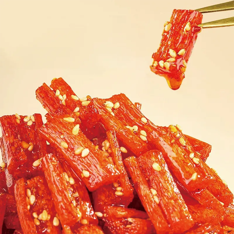 老长沙辣椒炒肉味辣条（10袋装） NEWWA SJ Spicy Seasoned Flour Snack Spicy Stir-fry Style Flavor, 300G – product photo 4