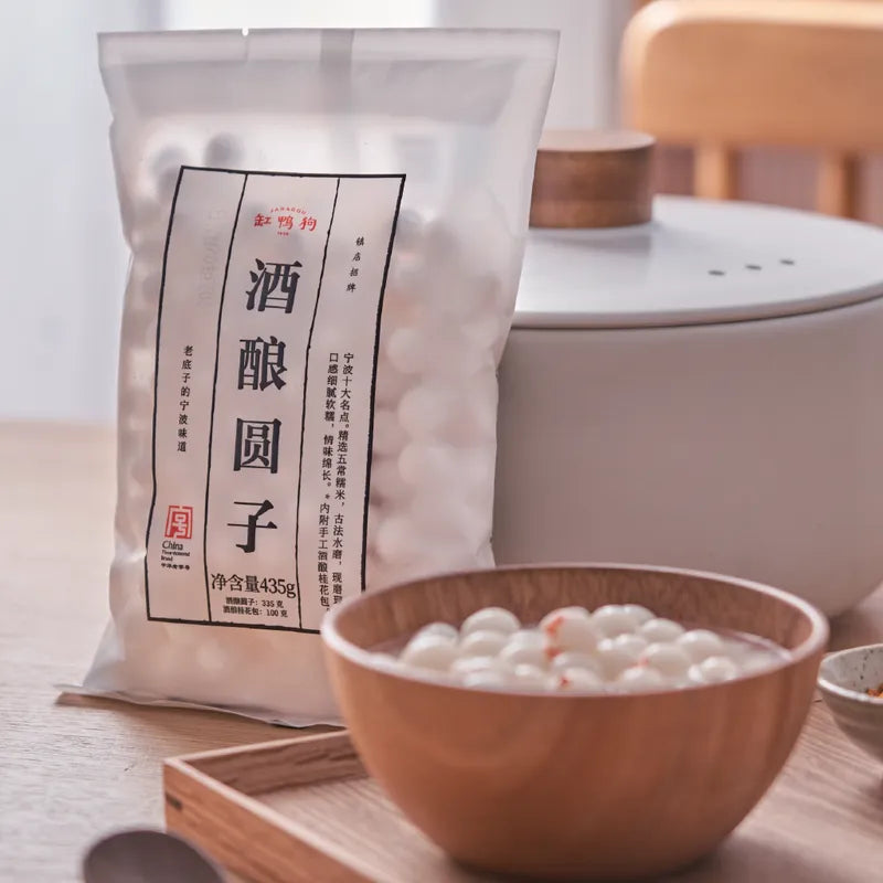 缸鸭狗酒酿圆子 NEWWA Gangyagou Glutinous Rice Balls In Sweet Rice Wine, 435G – product photo 3