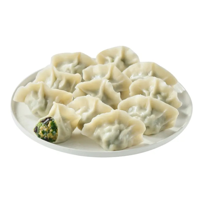 韭菜鸡蛋水饺 NEWWA Chive And Egg Dumplings, 500G – product photo 4