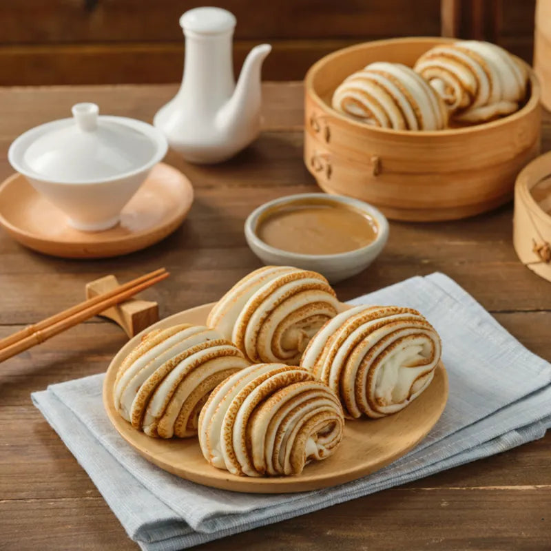 老北京风味芝麻酱糖花卷 NEWWA CBS Traditional Beijing Sesame Paste Sugar Flower Rolls, 240G – product photo 5
