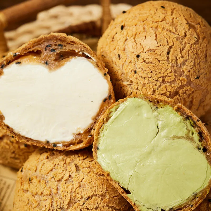双拼麻薯（原味+抹茶味） NEWWA Dual-flavor Mochi (original & Matcha), 150G – product photo 4