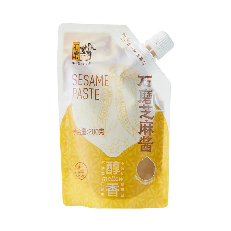 石磨芝麻酱 NEWWA HM Stone-ground Sesame Paste, 200G – photo 1