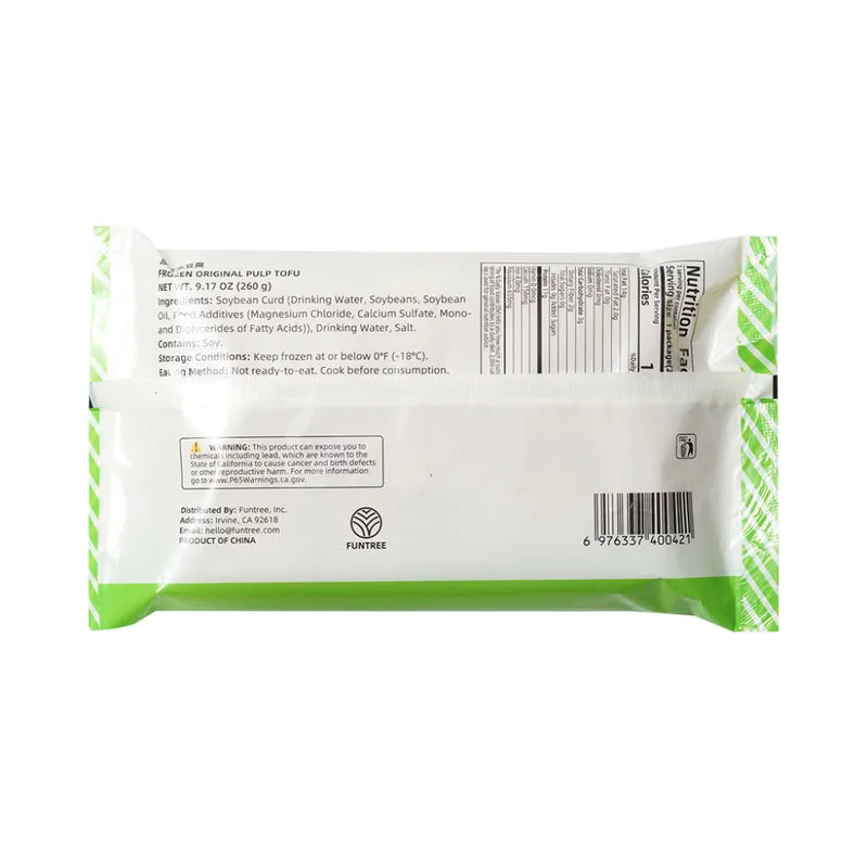 原浆冻豆腐 NEWWA CBS Frozen Original Tofu, 260G – product photo 2