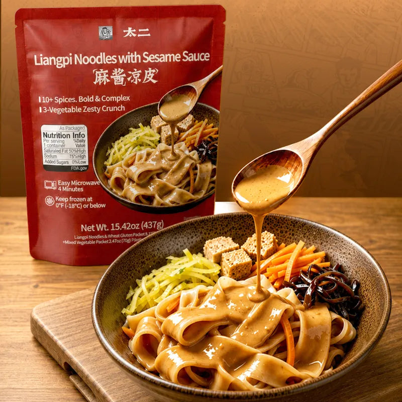 太二麻酱凉皮 NEWWA Taier Liangpi Noodles With Sesame Sauce – product photo 4