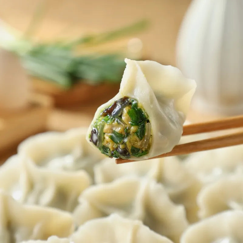 韭菜鸡蛋水饺 NEWWA Chive And Egg Dumplings, 500G – product photo 7