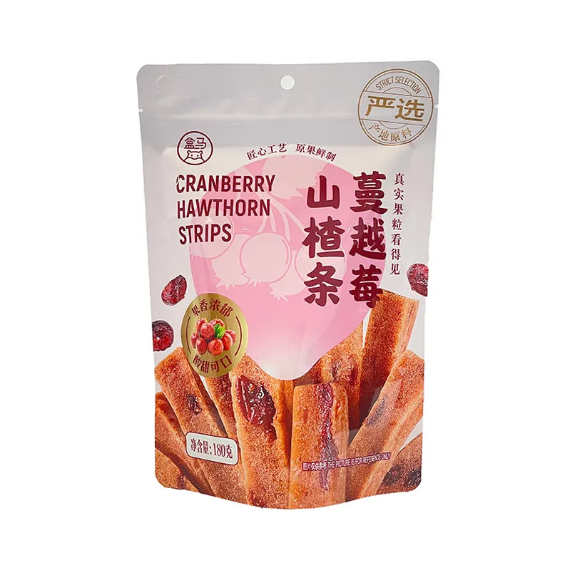蔓越莓山楂条 NEWWA HM Cranberry Hawthorn Strips, 180G – product photo 2